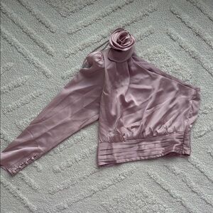 ASTR The Label Mauve Satin Blouse